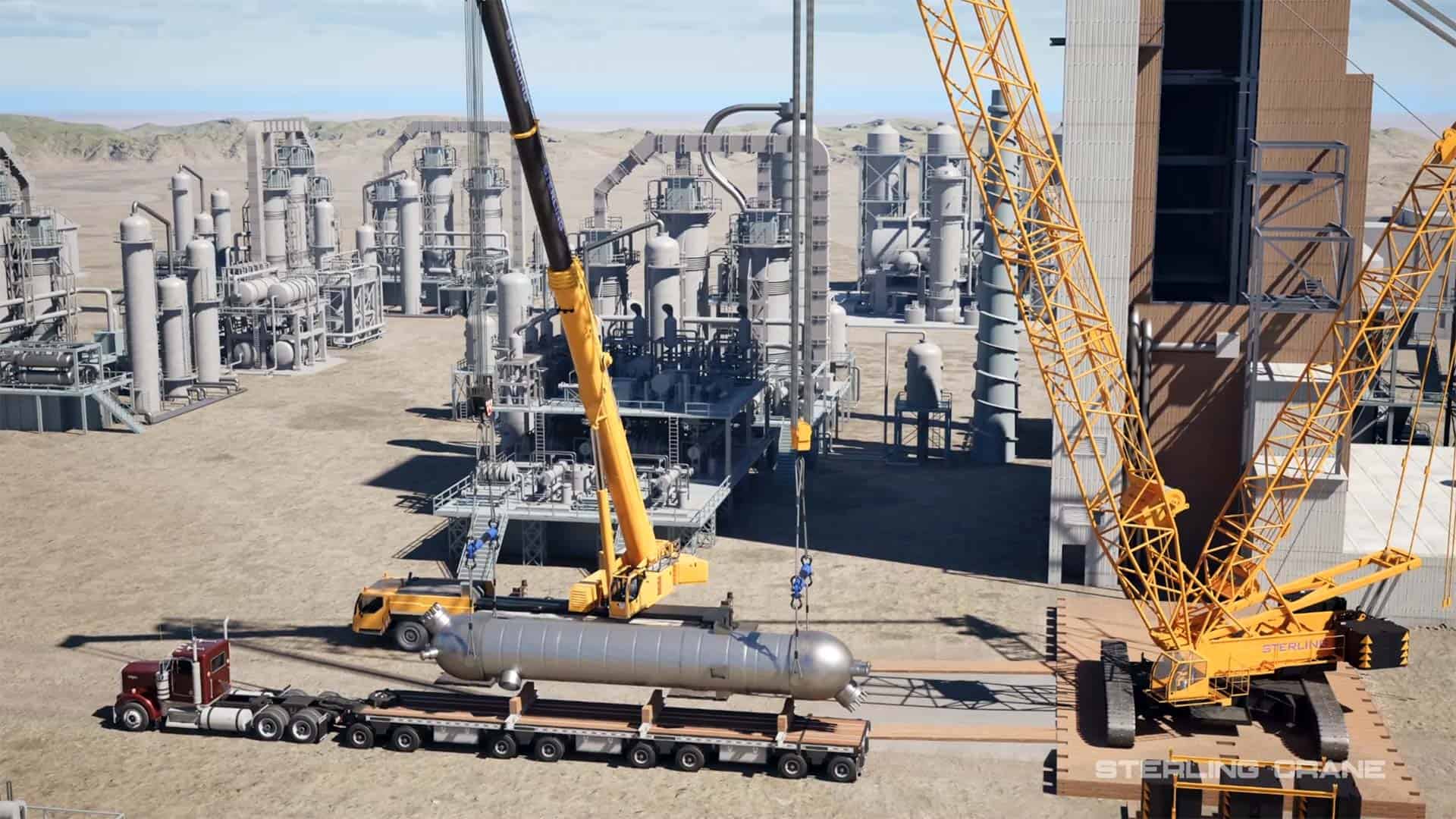 Industrial 3D Animation of a Heavy Crane