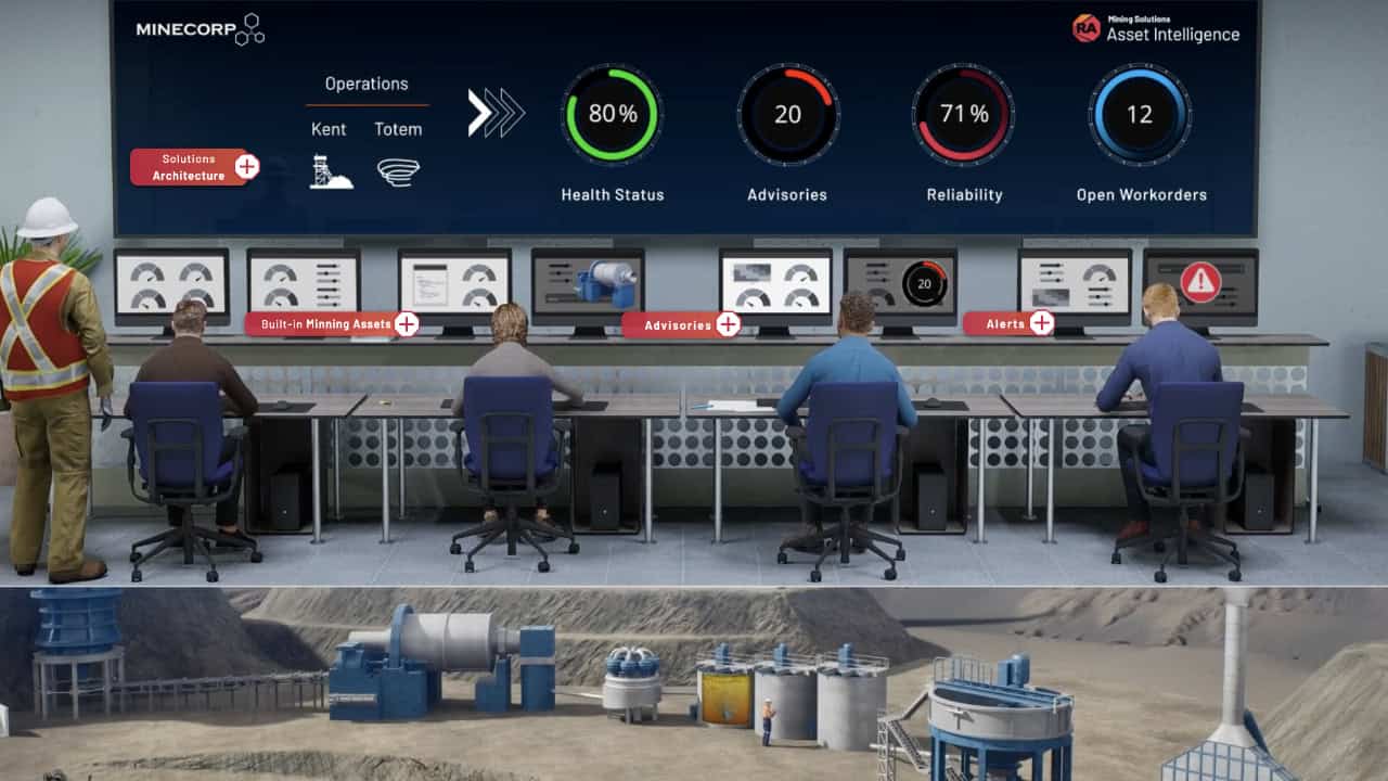 A 3D image of asset performance management.