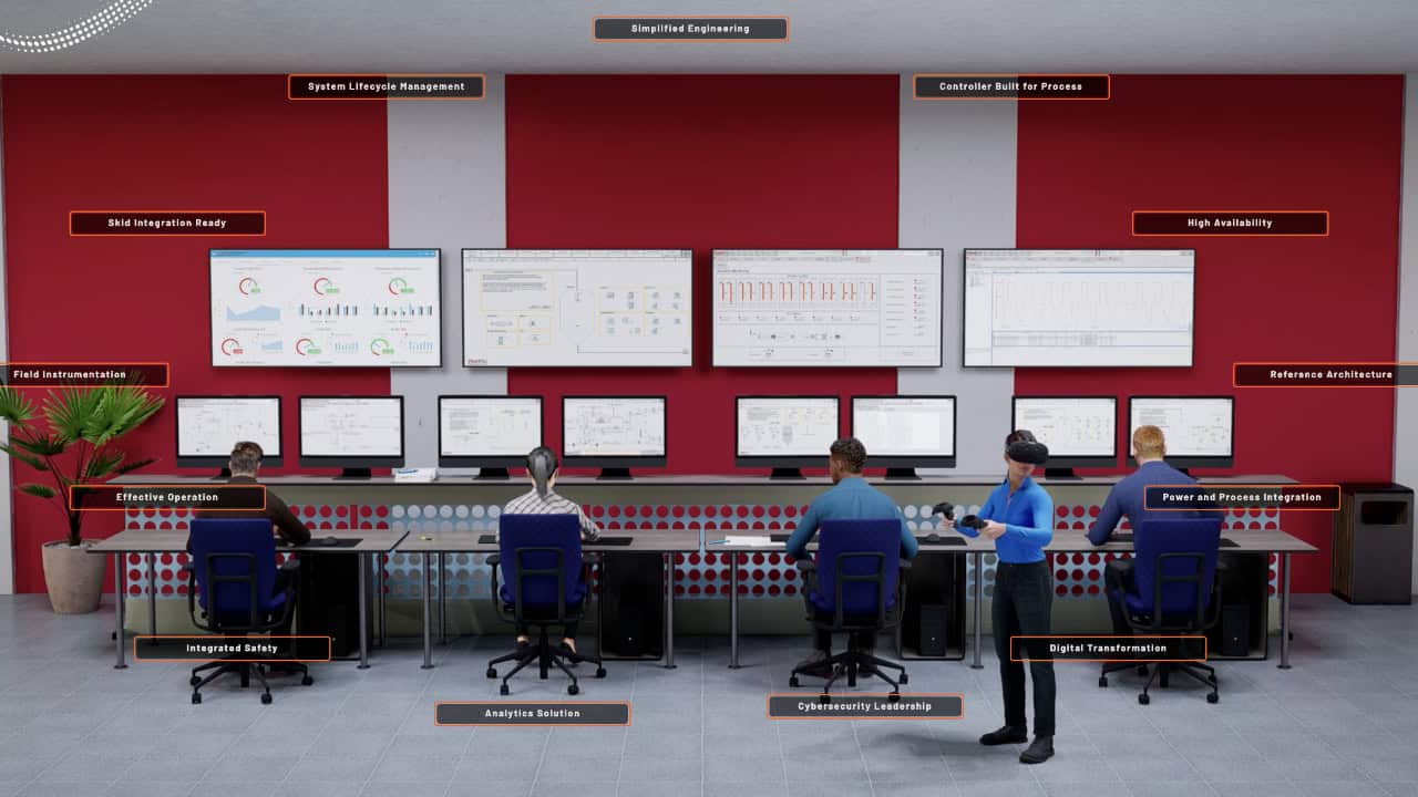 A 3D image of a distributed control system for the mining industry.