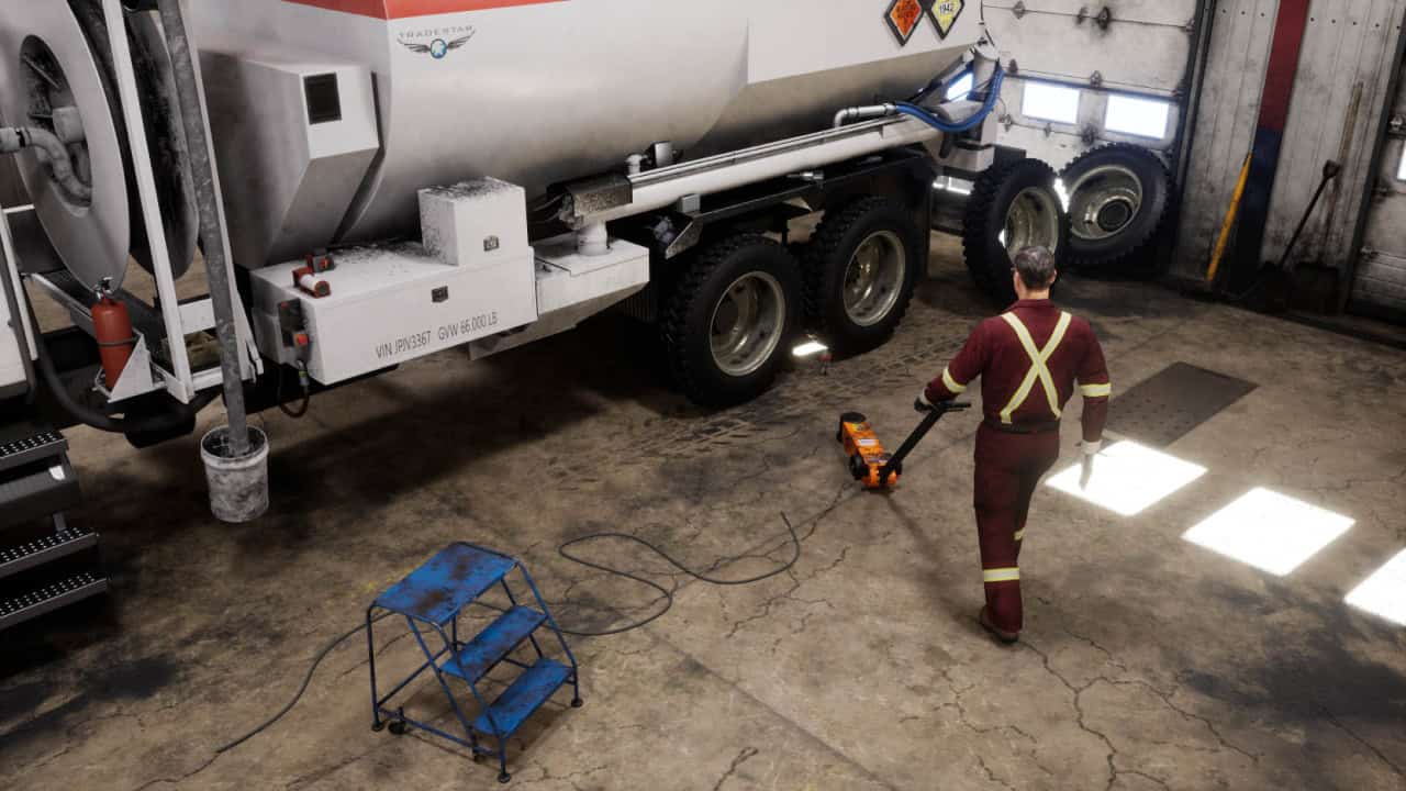 Health and Safety 3D Animation - Mechanic in Truck Shop